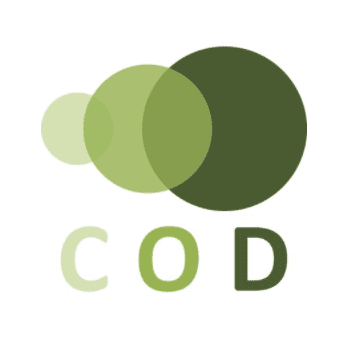 Logo de l'entreprise COD avec trois points verts